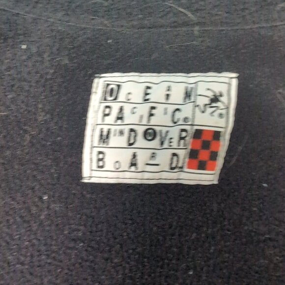 Vintage Ocean Pacific Mind Over Board Fleece Quarter Zip Black With Surf Motif - Picture 9 of 9